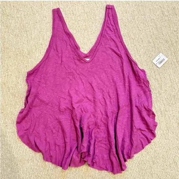 NWT FREE PEOPLE We The Free Unfinished Hem Drop Waist Top - Picture 4 of 6